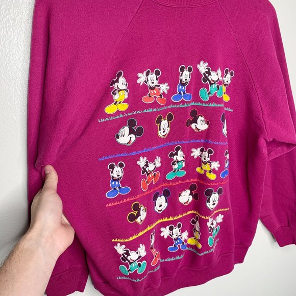 VTG Disneyland Mickey Crew Neck Sweatshirt S/M - Picture 3 of 4